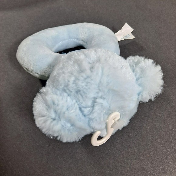 Bearington Baby Collection Blue Baby Rattle Bear Stuffed Toy NWT - Picture 7 of 7